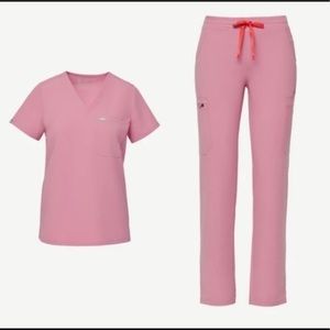 FIGS Scrub Set Limited Edition Color Chalk Pink Size M Top / M Petite Pants